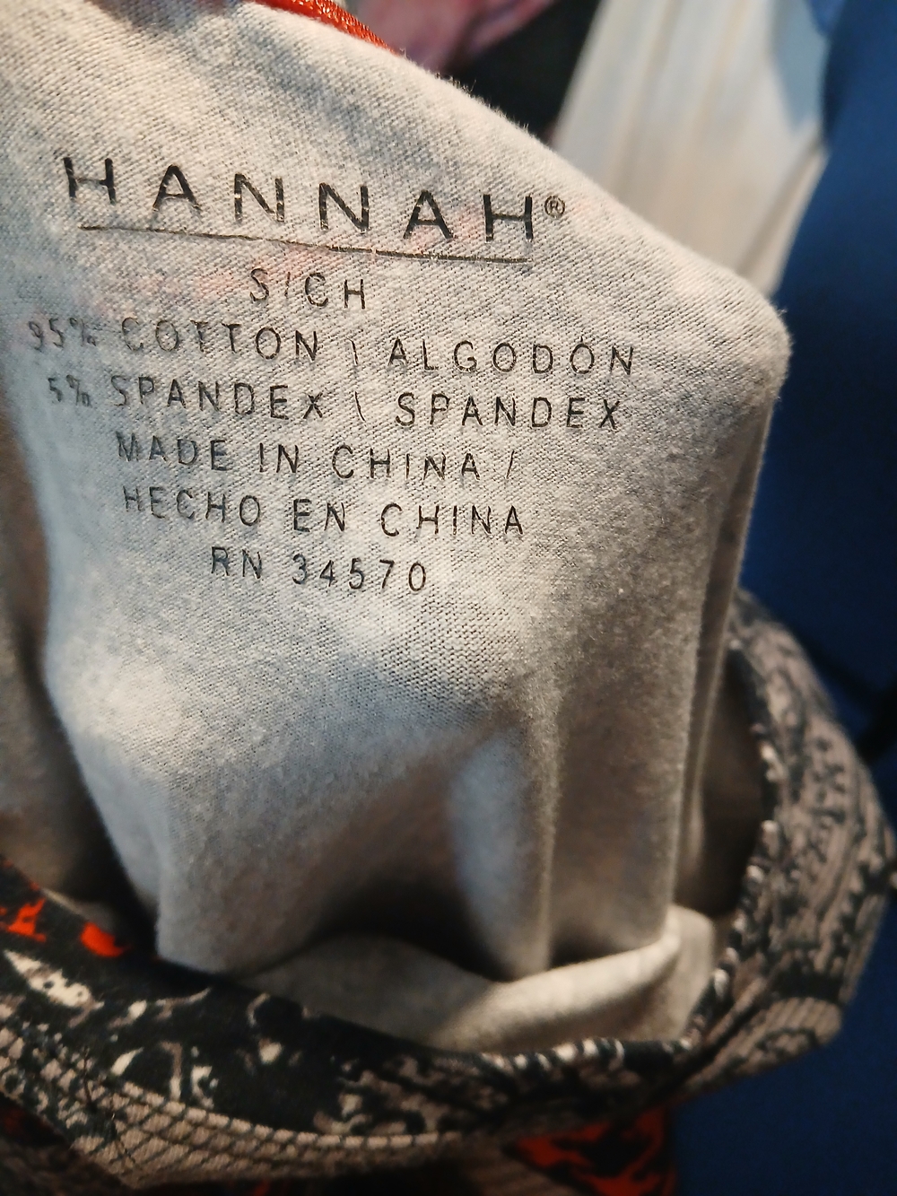 Hannah Red and Black Paisley-Stripe Long Sleeve Top - Picture 3 of 3